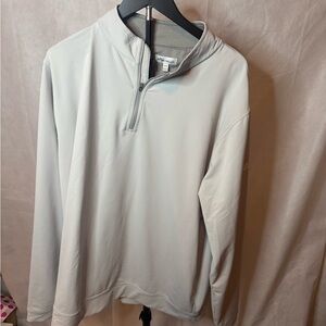 Peter Millar Light Gray Quarter-Zip Pullover